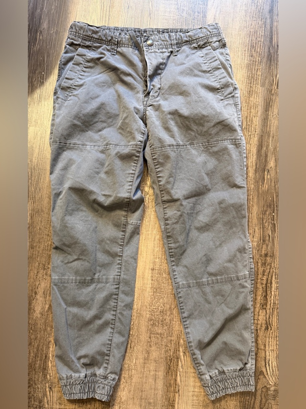 Men's Casual Drawstring Hem Pants - Gray